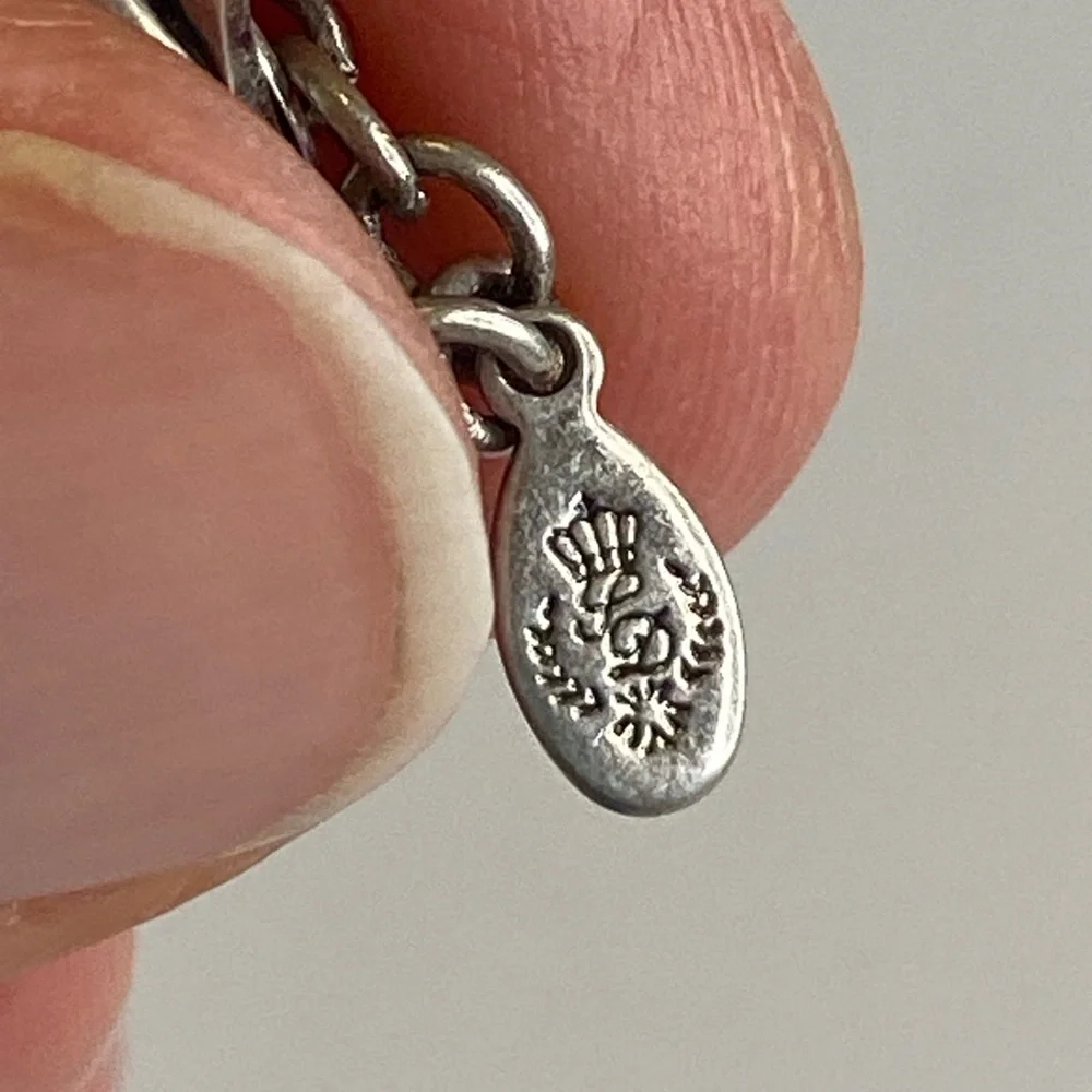 Premier Designs Silver Tone Crystal Flower Pendant Necklace